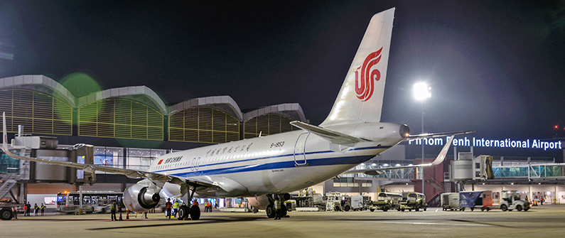 Air China’s first flight from Phnom Penh to Beijing touched down in China at 11:30pm on Jan 7